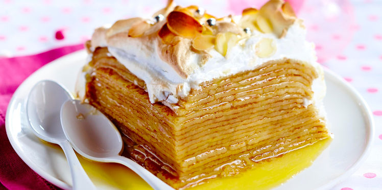 Recette Facile | Gâteau de crêpes au citron meringué