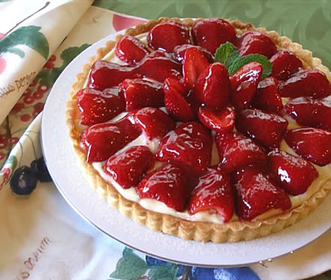 Recette Facile | Tarte aux yaourts et aux fraises