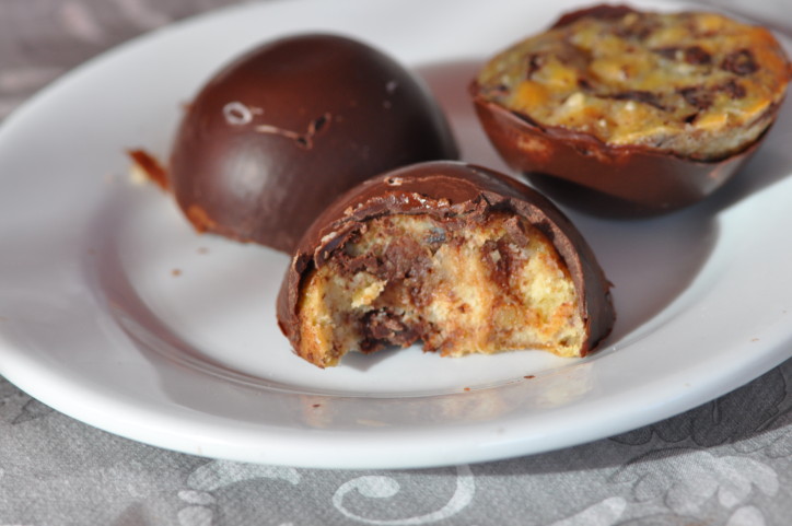 Recette Facile | Petits puddings chocolat noisette en coque de chocolat