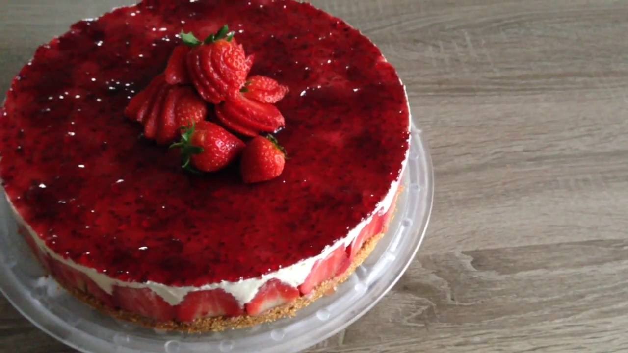 Recette Facile | Cheesecake à la fraise sans cuisson