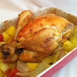 Poulet Rôti Pommes de Terre et Aromates au Four