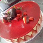 Fraisier et son nappage à la fraise un pur délice