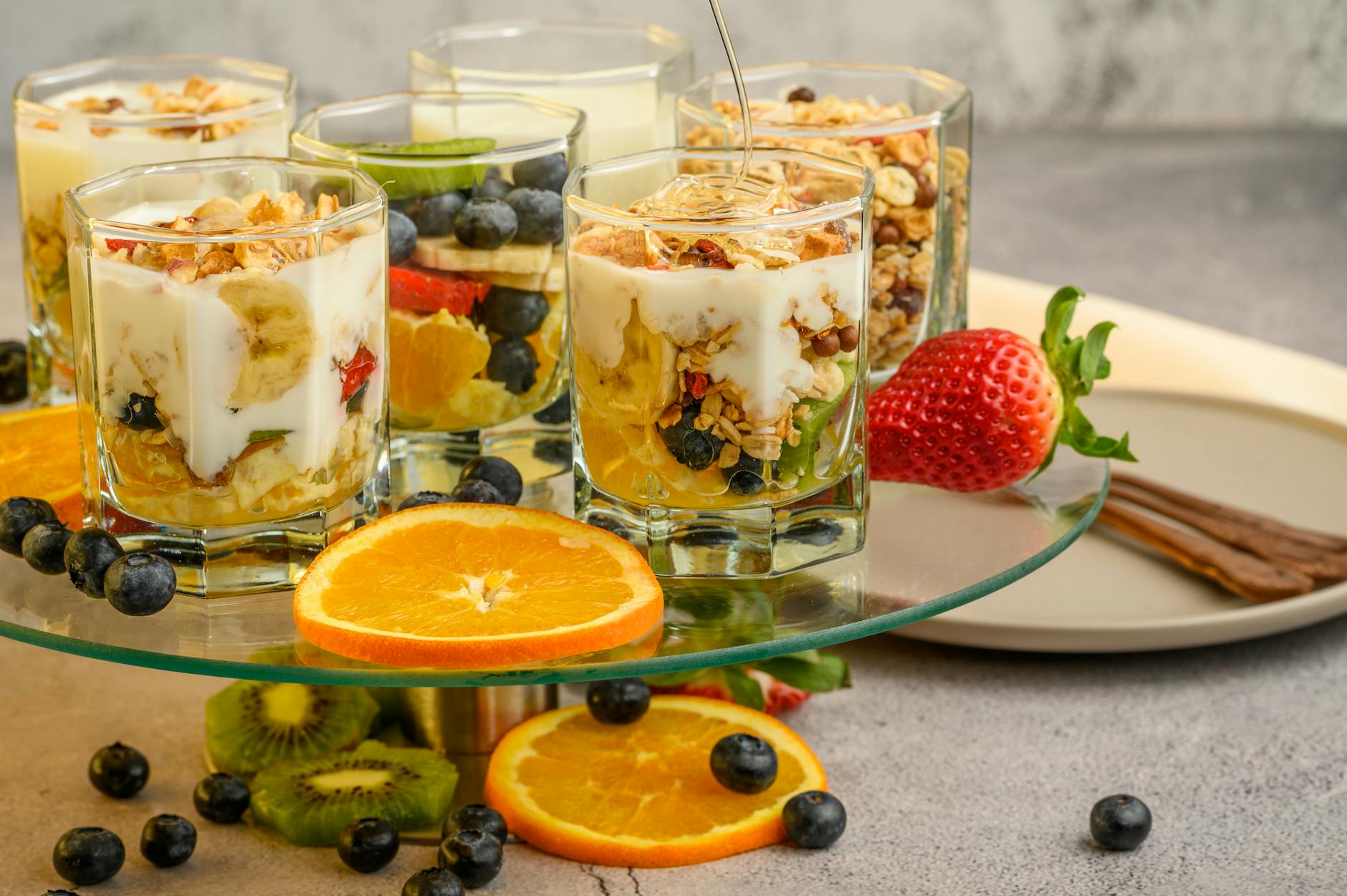 Parfait Yaourt Fruits pour 4 personnes